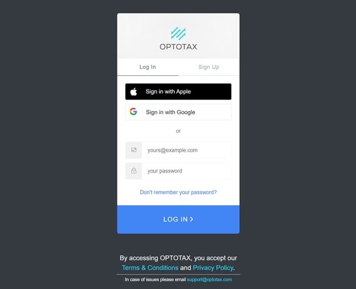 Optotax Login